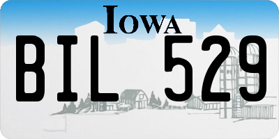 IA license plate BIL529