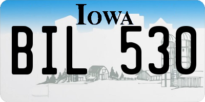 IA license plate BIL530
