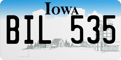 IA license plate BIL535
