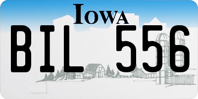 IA license plate BIL556
