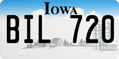 IA license plate BIL720