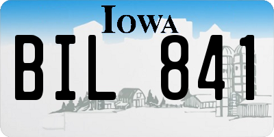 IA license plate BIL841