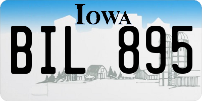 IA license plate BIL895