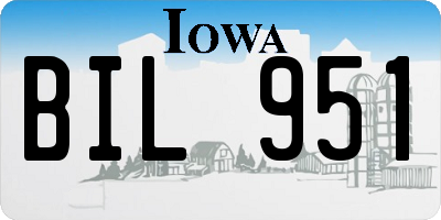 IA license plate BIL951