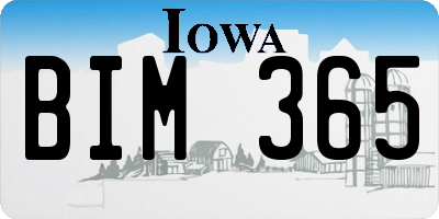 IA license plate BIM365