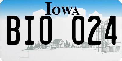 IA license plate BIO024