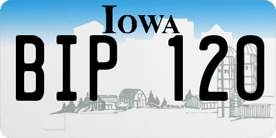IA license plate BIP120