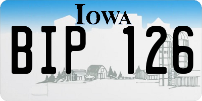 IA license plate BIP126