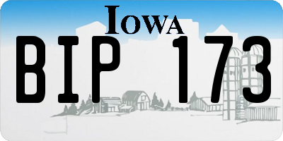 IA license plate BIP173