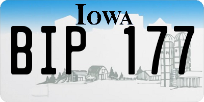 IA license plate BIP177