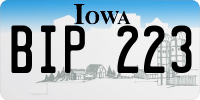IA license plate BIP223