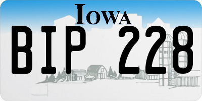 IA license plate BIP228