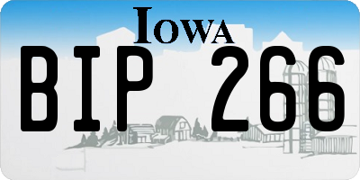 IA license plate BIP266