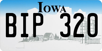 IA license plate BIP320
