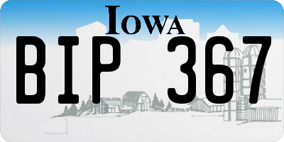IA license plate BIP367