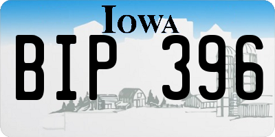 IA license plate BIP396