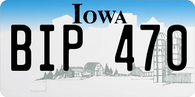 IA license plate BIP470