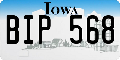 IA license plate BIP568