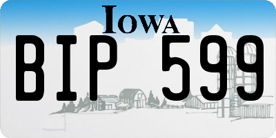 IA license plate BIP599