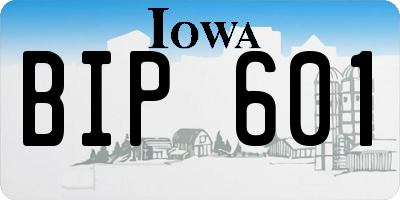 IA license plate BIP601