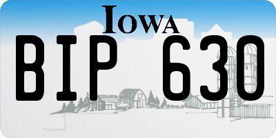 IA license plate BIP630