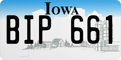 IA license plate BIP661