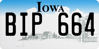 IA license plate BIP664