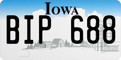 IA license plate BIP688