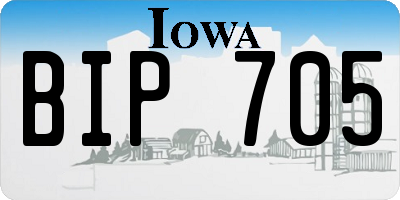 IA license plate BIP705