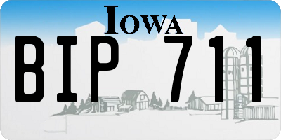 IA license plate BIP711