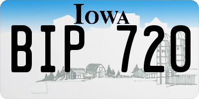 IA license plate BIP720