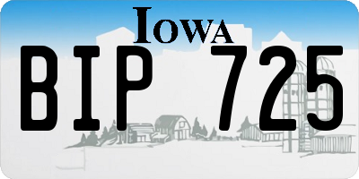 IA license plate BIP725