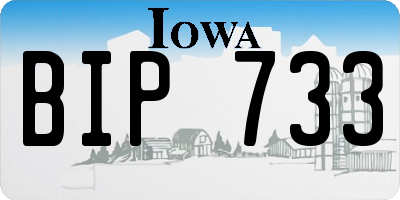 IA license plate BIP733