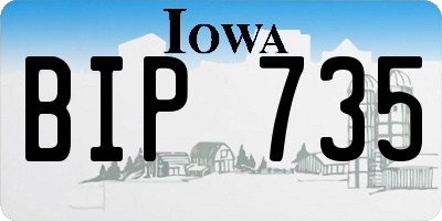 IA license plate BIP735