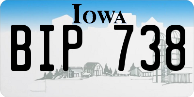 IA license plate BIP738
