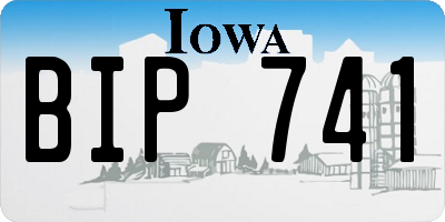 IA license plate BIP741