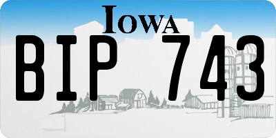 IA license plate BIP743