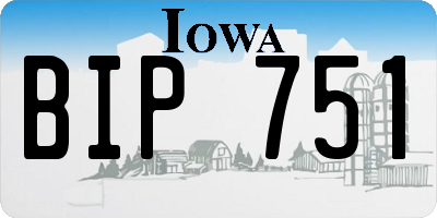 IA license plate BIP751