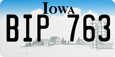 IA license plate BIP763