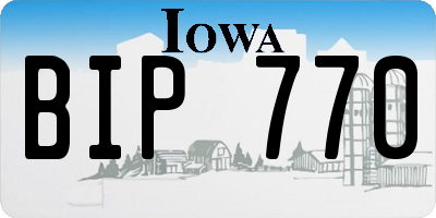 IA license plate BIP770
