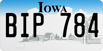IA license plate BIP784