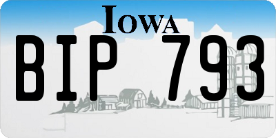 IA license plate BIP793