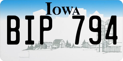 IA license plate BIP794