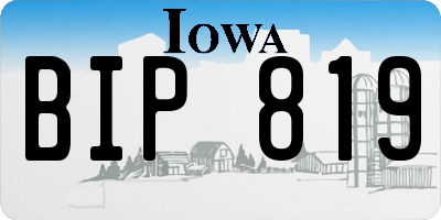IA license plate BIP819