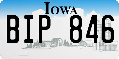 IA license plate BIP846