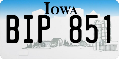 IA license plate BIP851