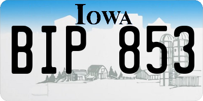 IA license plate BIP853