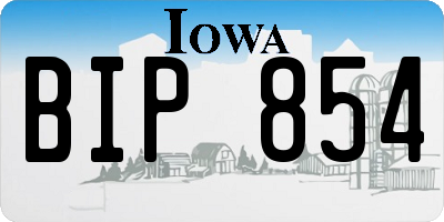 IA license plate BIP854