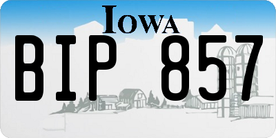 IA license plate BIP857