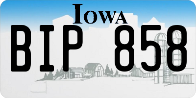 IA license plate BIP858